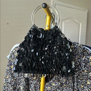 Black Sequin Handbag